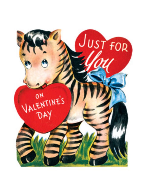 "Zebra" Set of 15 Assorted Retro Valentines